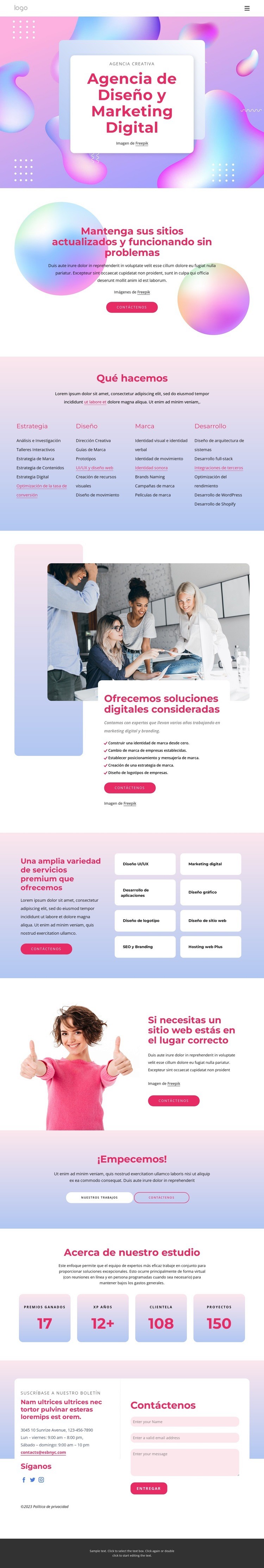 Ofrecemos marca de calidad y código de pozo. Plantilla HTML5