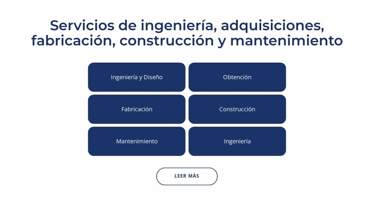 Servicios de ingenieria, construccion. Plantilla Joomla