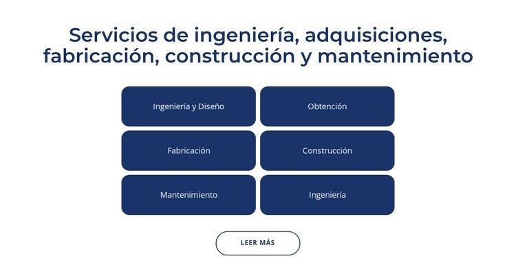 Servicios de ingenieria, construccion. Plantilla