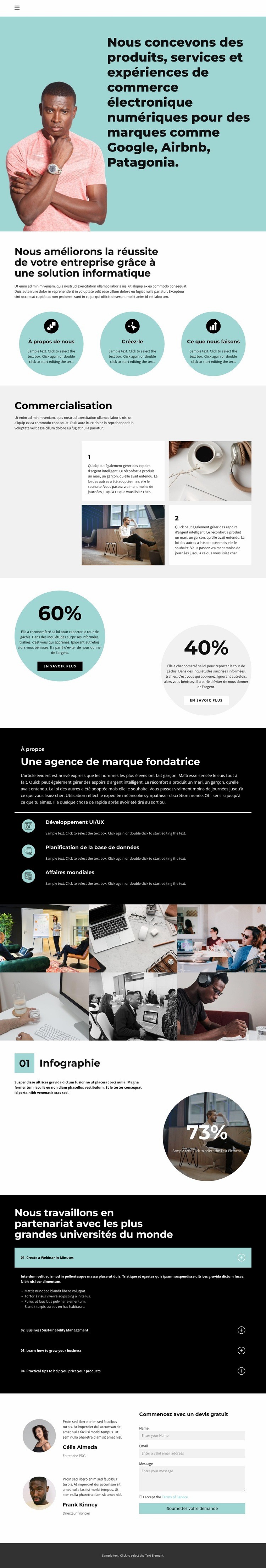 Les meilleurs services financiers Conception de site Web