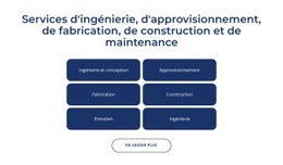 Services D'Ingénierie, De Construction - Conception D'Une Seule Page