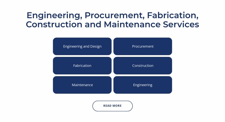 Engineering, construction services Html Website Builder