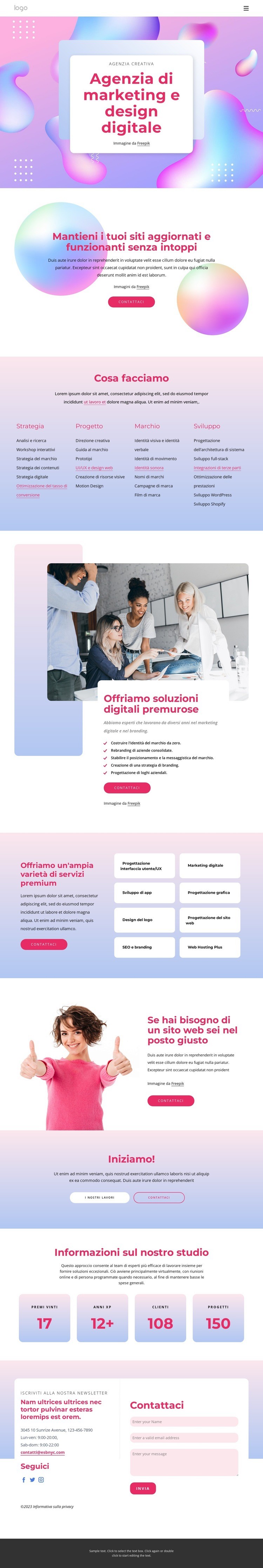 Forniamo marchio di qualità e codice accurato Mockup del sito web