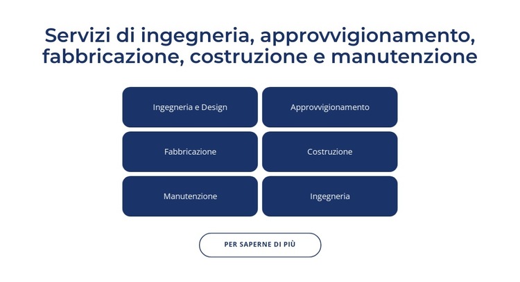 Ingegneria, servizi di costruzione Modello di sito Web