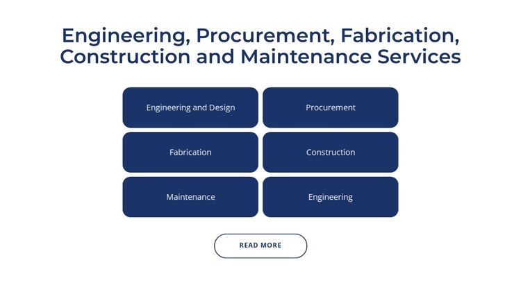 Engineering, construction services Joomla Page Builder