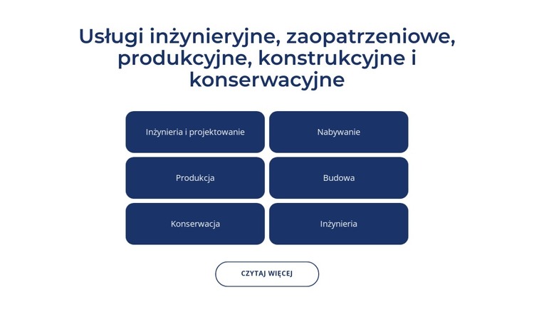 Inżynieria, usługi budowlane Szablon HTML