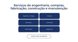 Engenharia, Serviços De Construção - Modelo De Página HTML