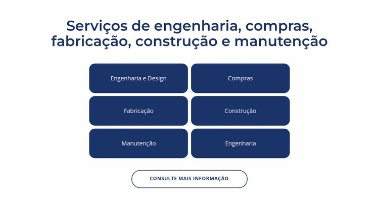 Engenharia, serviços de construção Landing Page