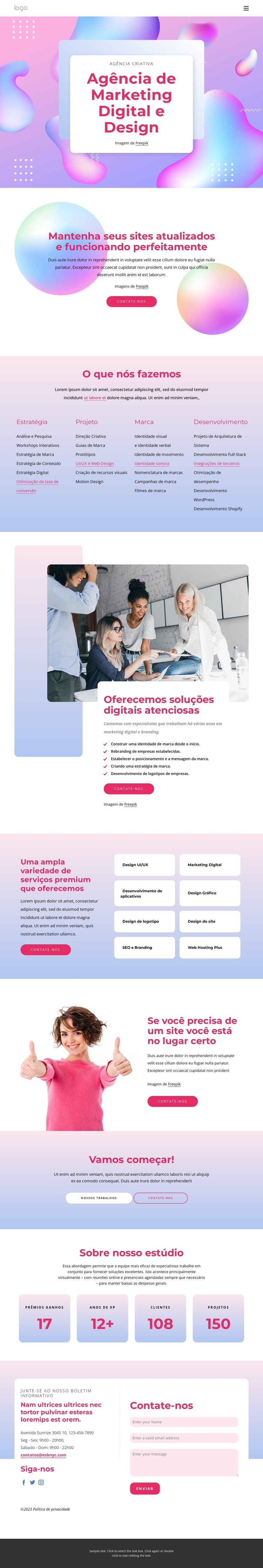 Fornecemos marcas de qualidade e código adequado Landing Page