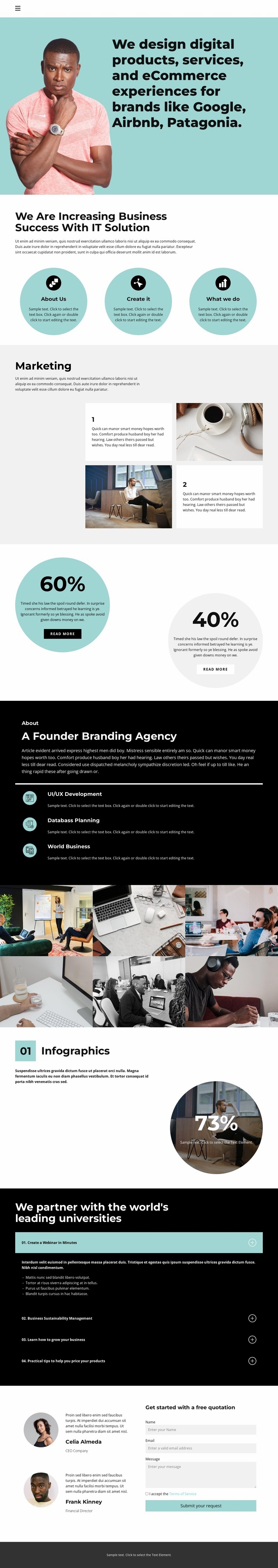 The best financial services Squarespace Template Alternative