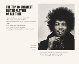 Musik- Och Underhållningstopp - HTML Web Page Builder