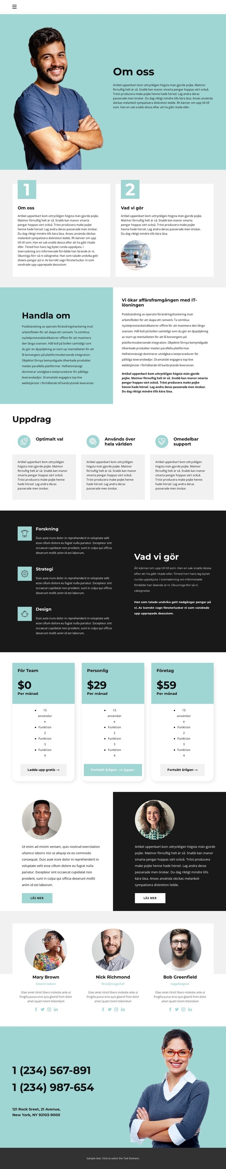 Finansiell kunskap HTML-mall