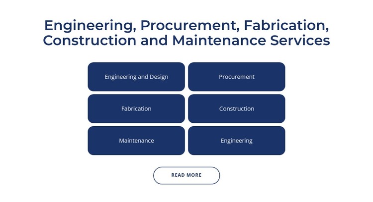 Engineering, construction services Web Design