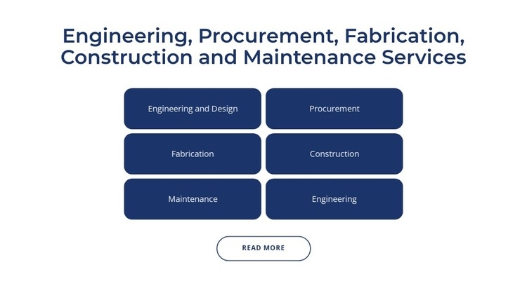 Engineering, construction services Web Page Design