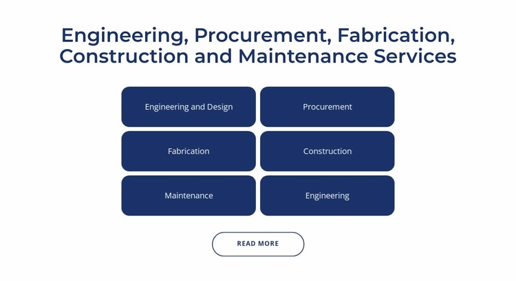 Engineering, construction services Website Template