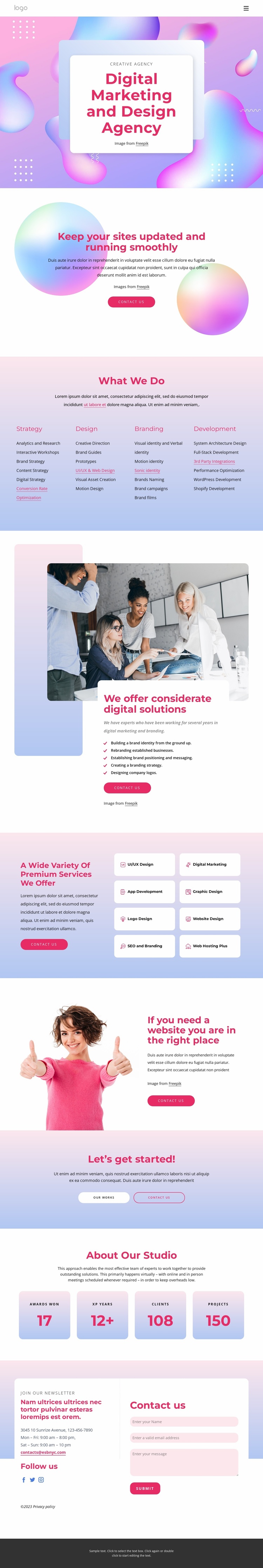 We deliver quality branding and well code Landing Page