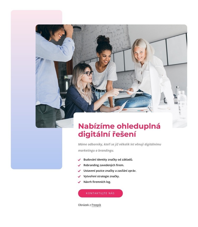 Nabízíme ohleduplná digitální řešení Šablona HTML