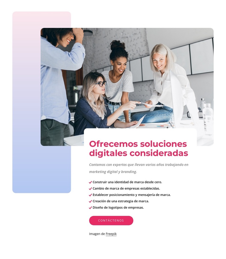 Ofrecemos soluciones digitales consideradas Tema de WordPress