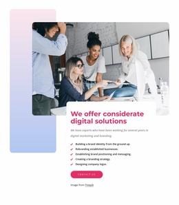 We Offer Considerate Digital Solutions - HTML Generator