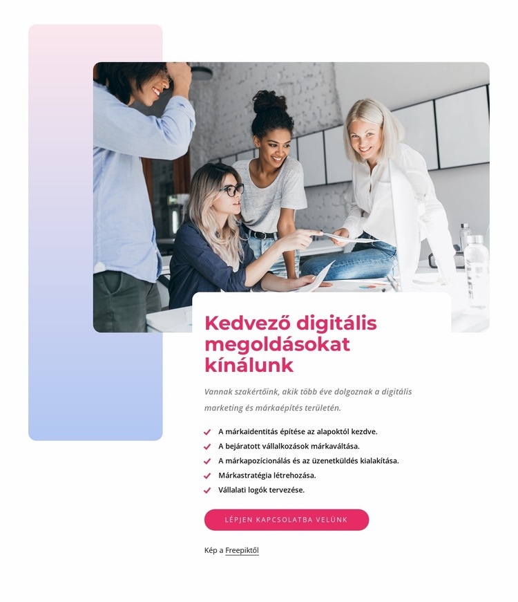 Kedvező digitális megoldásokat kínálunk Sablon