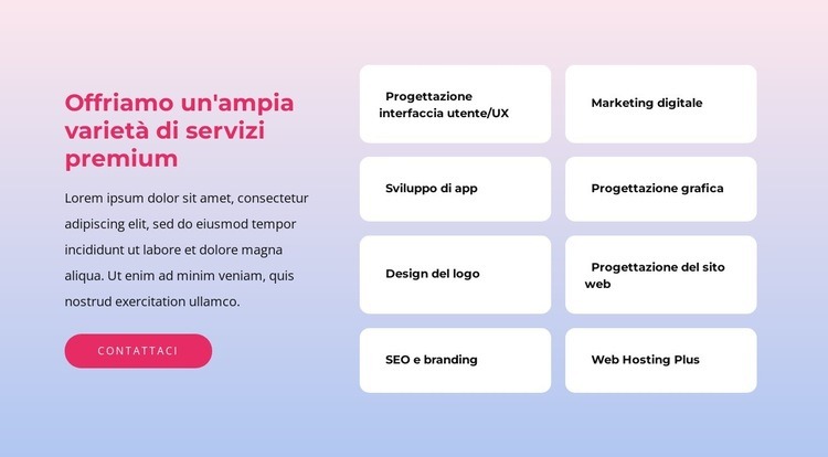 Un'agenzia di branding nativa digitale Costruttore di siti web HTML