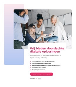 Wij Bieden Doordachte Digitale Oplossingen - Één Paginathema