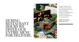 Exclusive One Page Template For Professional Restaurant Delivery