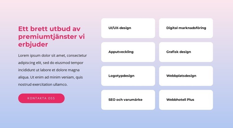 En digitalt inbyggd varumärkesbyrå HTML-mall