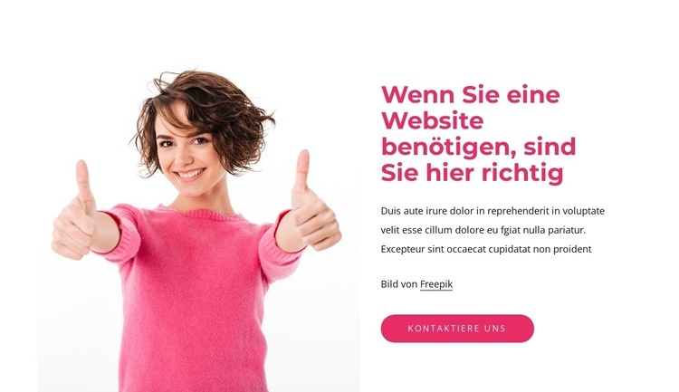 Wir machen digital schön Eine Seitenvorlage