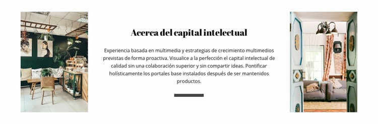 Sobre el capital intelectual Maqueta de sitio web