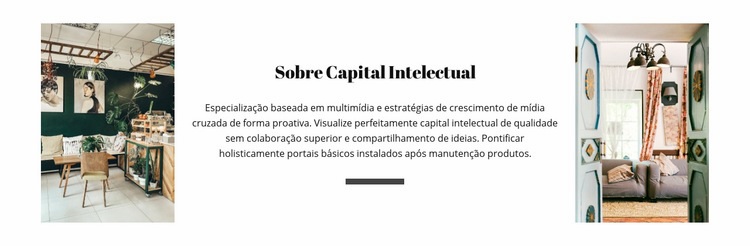 Sobre capital intelectual Maquete do site