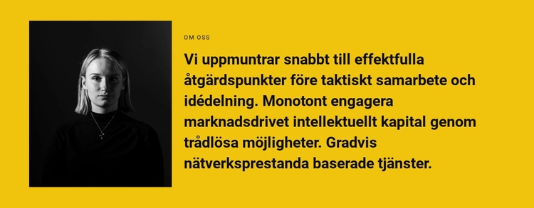 Något om vårt arbete HTML-mall