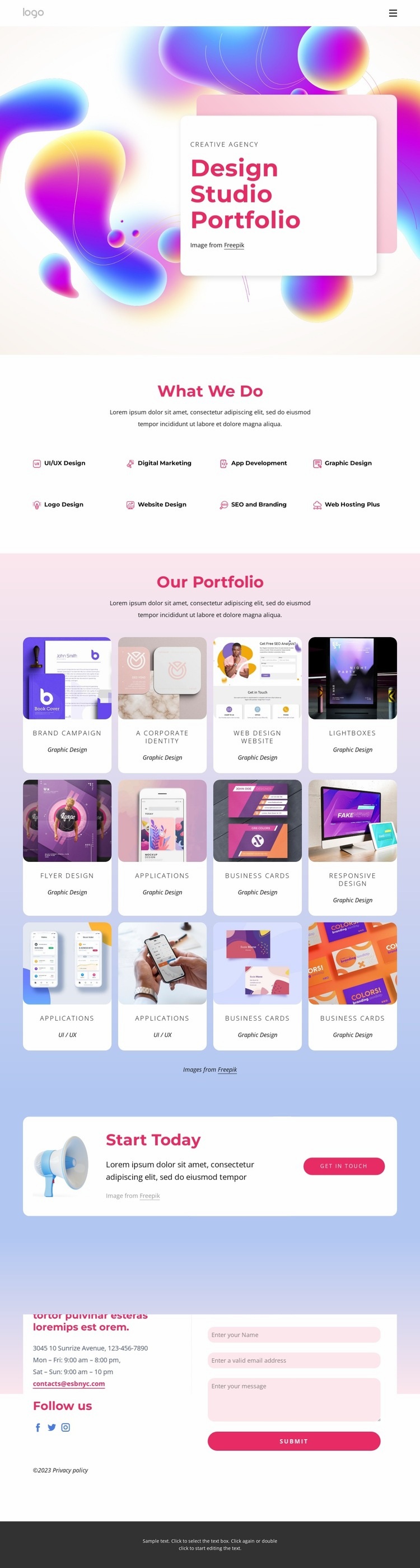 Creative, immersive and breathtaking design Homepage Design