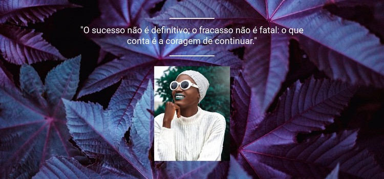 O sucesso não é final Landing Page