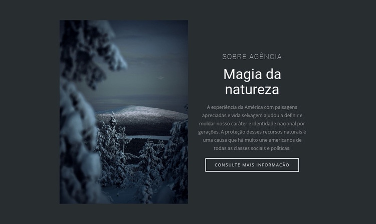 Magia da natureza de inverno Construtor de sites HTML