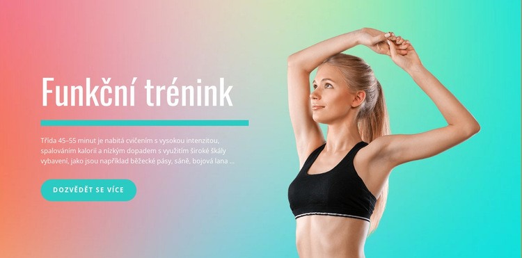 Funkční sportovní trénink Šablona HTML