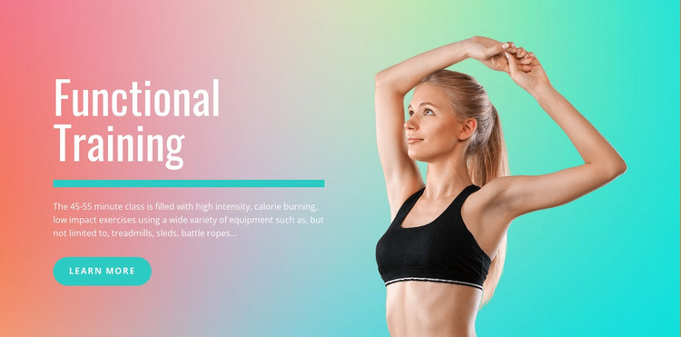 Functional sport training  HTML5 Template