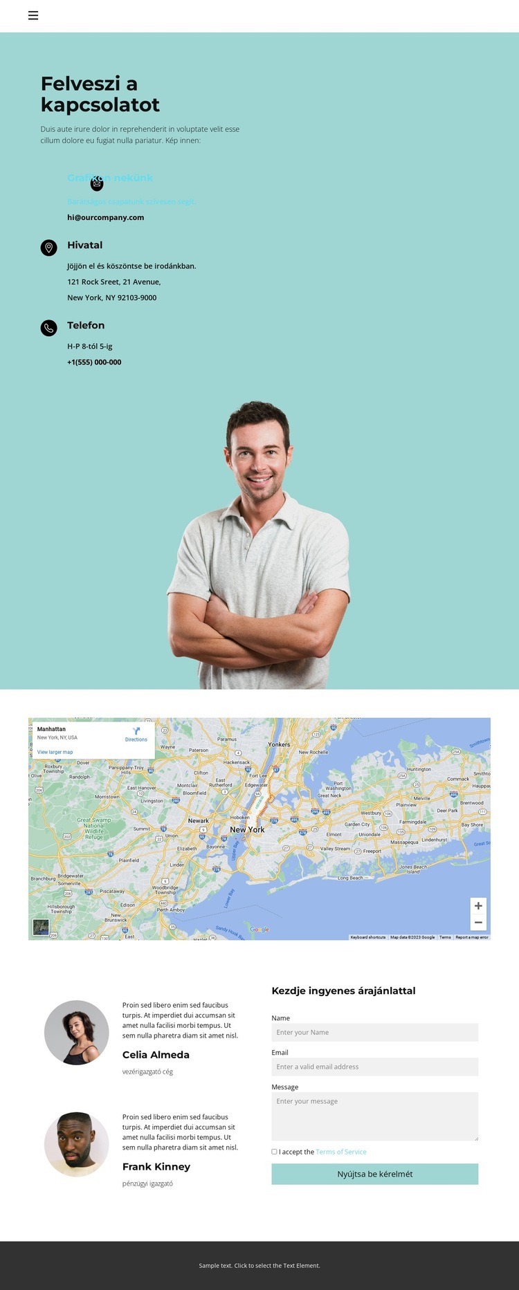 Keressen a városában Weboldal tervezés