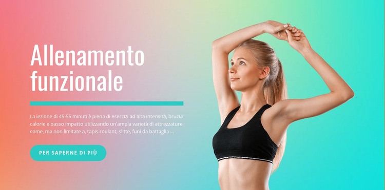 Allenamento sportivo funzionale Mockup del sito web