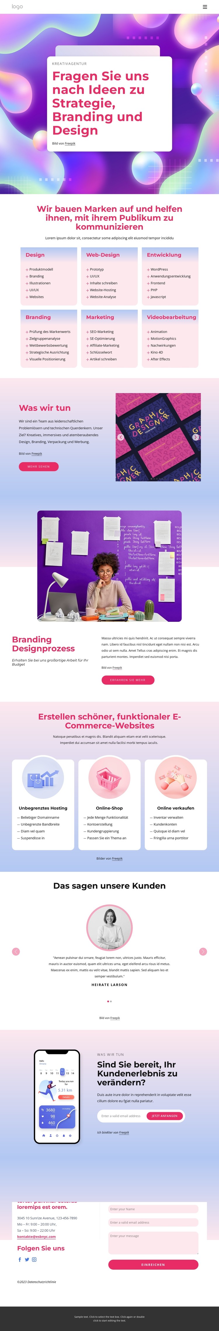 Branding-, Strategie- und multidisziplinäres Designstudio CSS-Vorlage