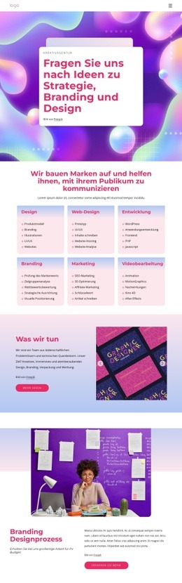 Branding-, Strategie- Und Multidisziplinäres Designstudio - Website-Vorlagen