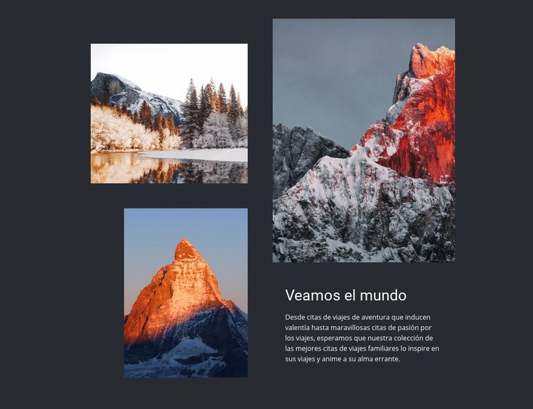 Viajes mundiales Creador de sitios web HTML