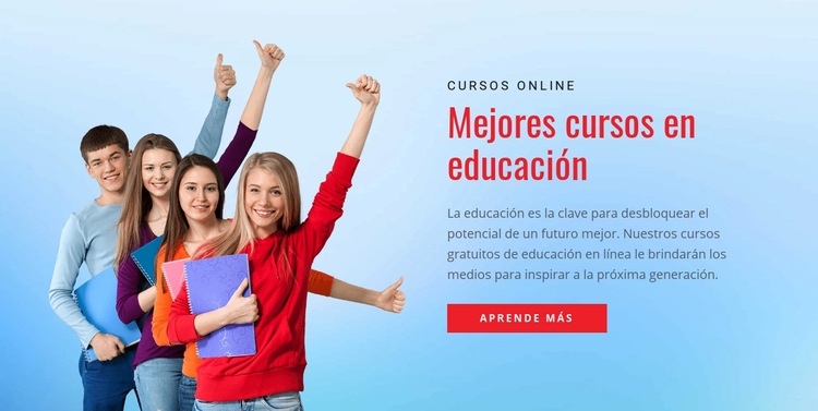 Portal de educación escolar Maqueta de sitio web