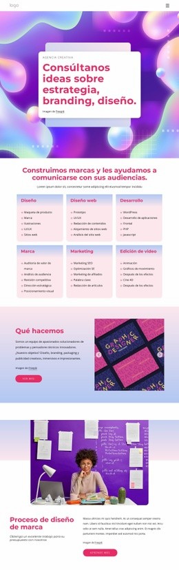 Estudio De Branding, Estrategia Y Diseño Multidisciplinar Plantillas Html5 Responsivas Gratuitas