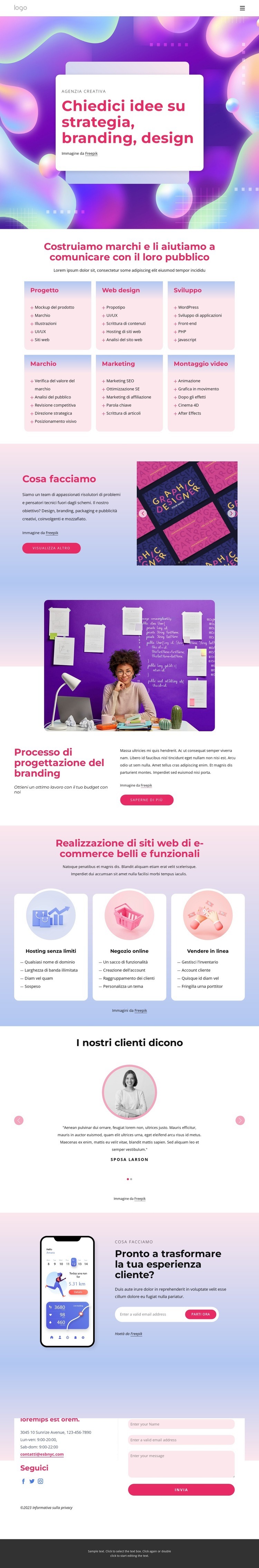 Studio di branding, strategia e design multidisciplinare Modelli di Website Builder