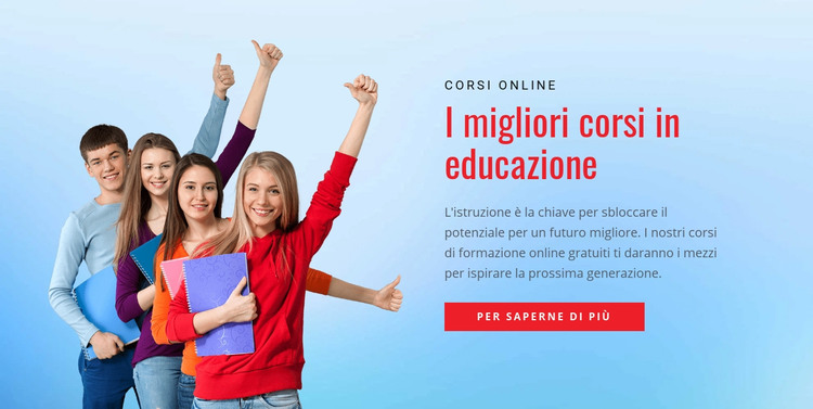 Portale dell'istruzione scolastica Modello HTML