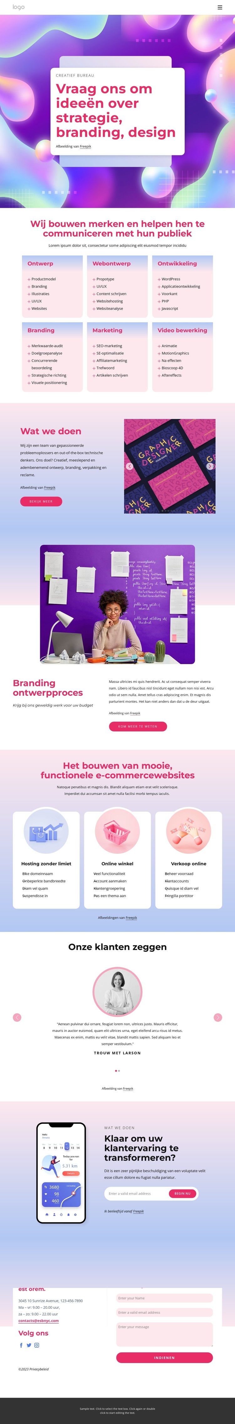 Branding, strategie en multidisciplinaire ontwerpstudio CSS-sjabloon