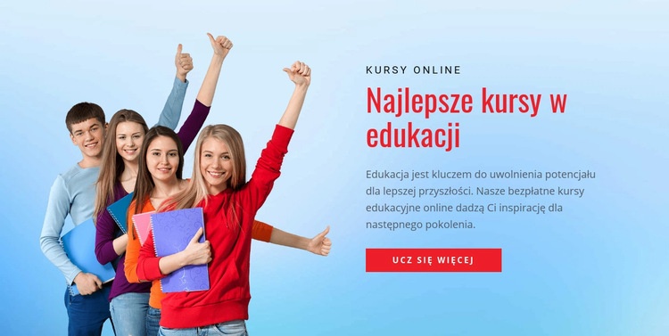 Portal edukacji szkolnej Makieta strony internetowej