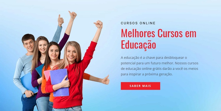 Portal de educação escolar Maquete do site