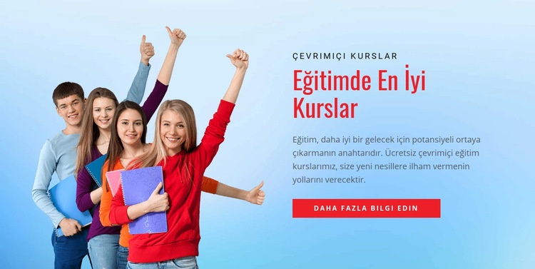 Okul eğitim portalı Açılış sayfası